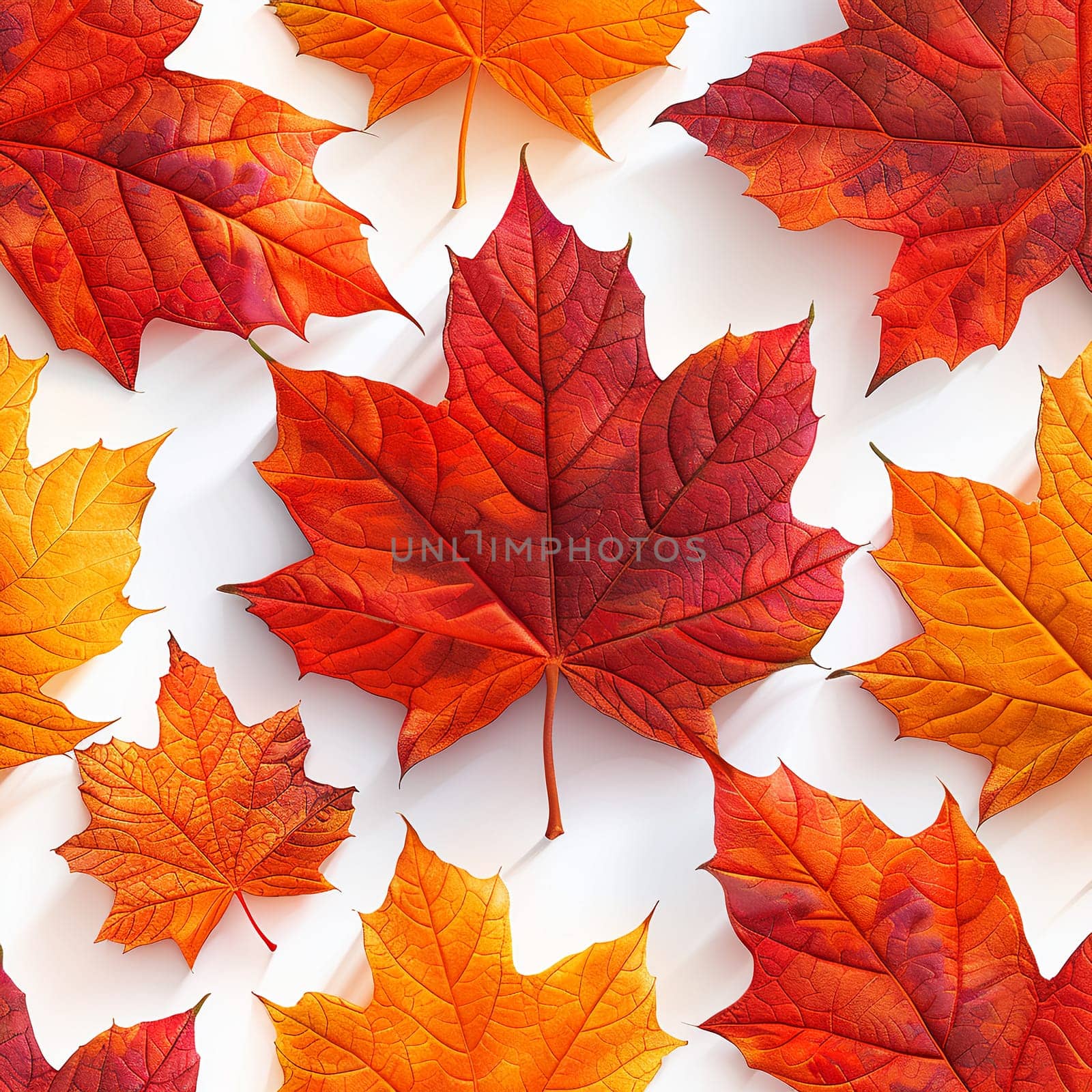 Seamless pattern of autumn leaves for backgrounds or wallpaper designs. by Benzoix