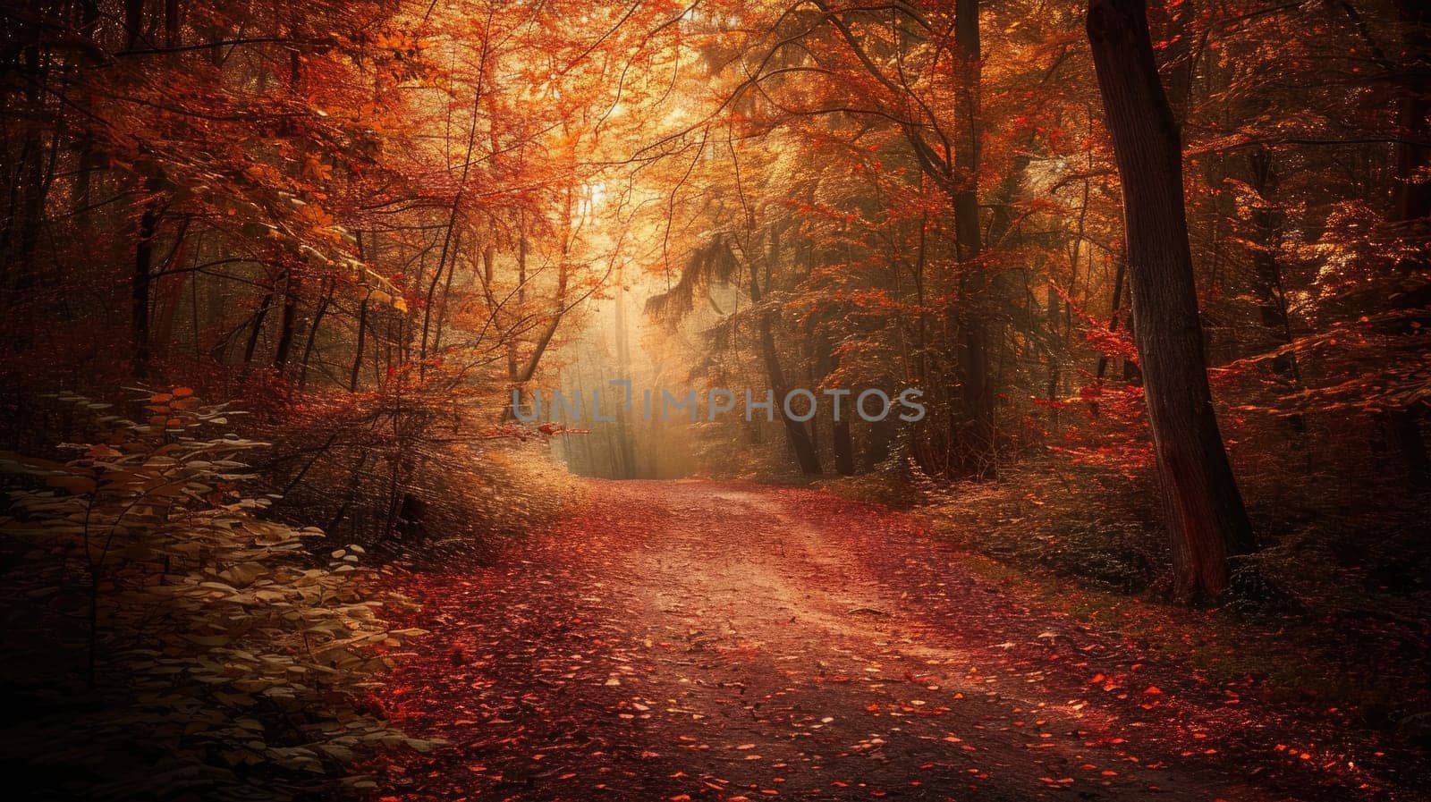 An enchanted forest in autumn, filled with golden leaves. Resplendent. by biancoblue