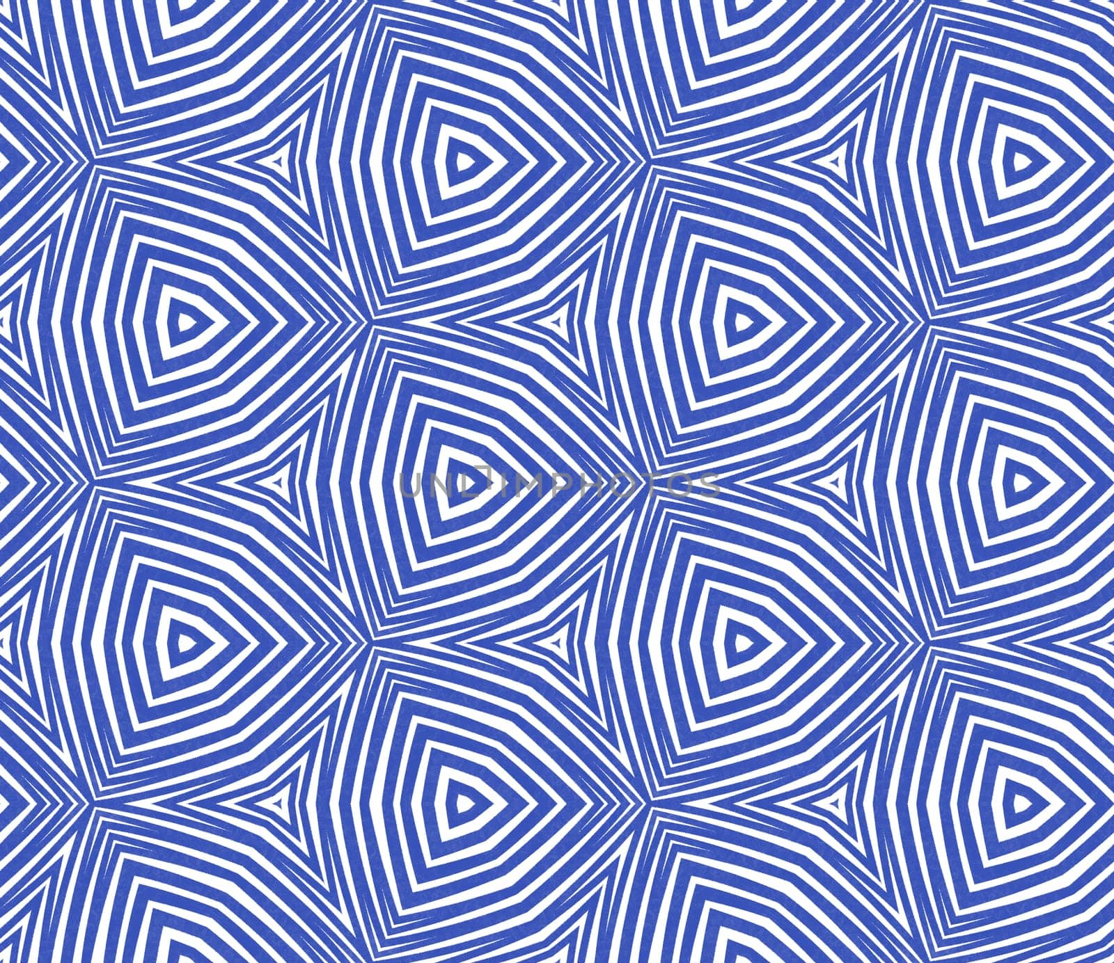 Chevron stripes design. Indigo symmetrical kaleidoscope background. Textile ready dazzling print, swimwear fabric, wallpaper, wrapping. Geometric chevron stripes pattern.