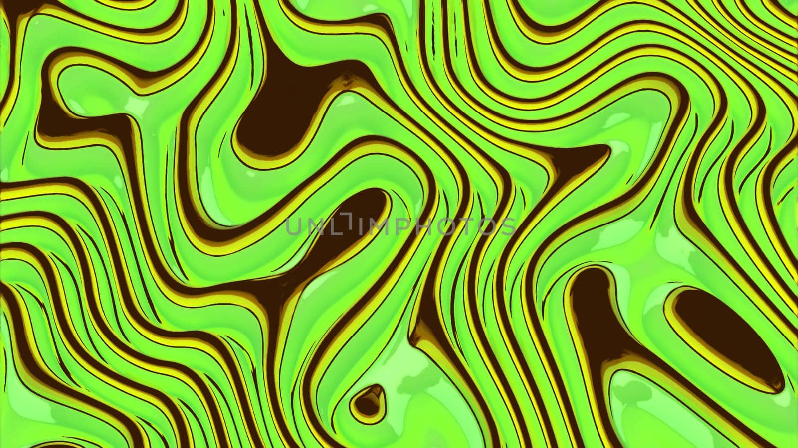 Abstract gradient waves background. Design. Green tones of transforming curves. by Mediawhalestock