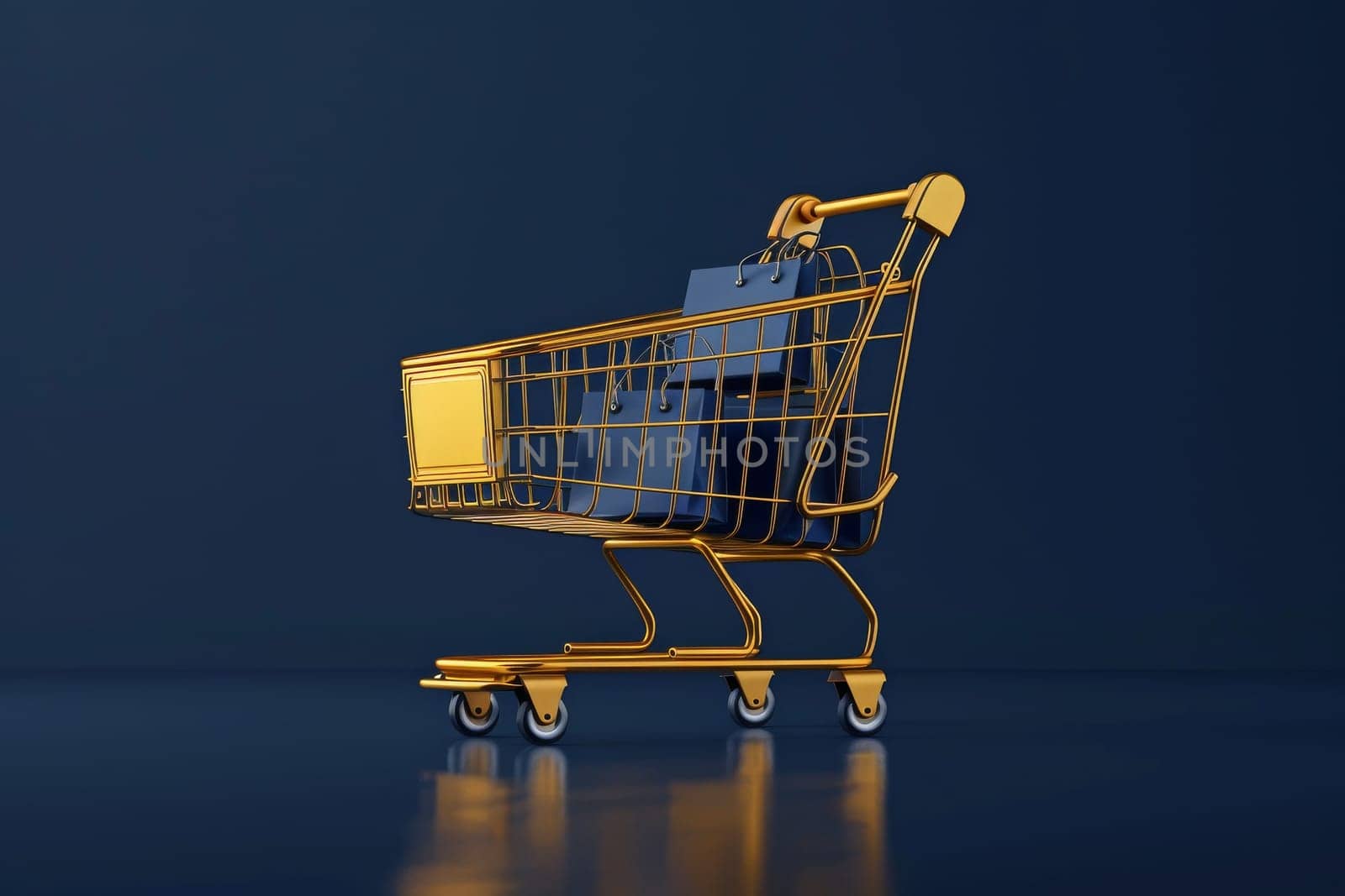 Cart and shopping online and purchase concept.