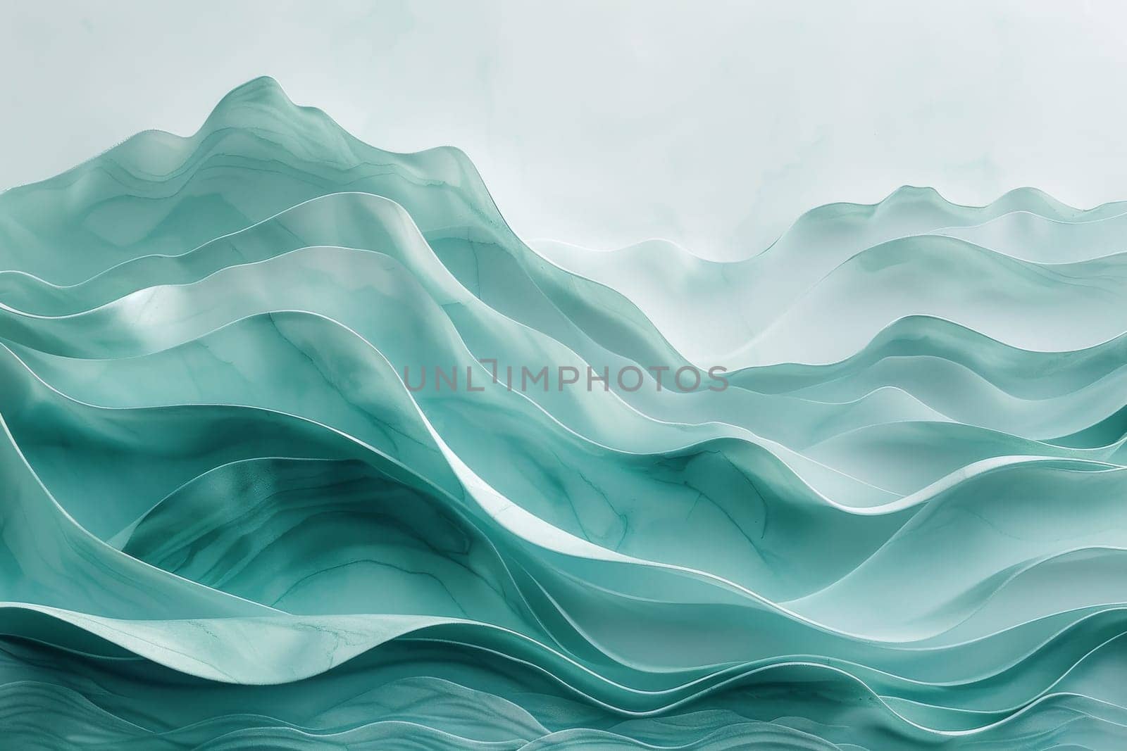 A painting of a body of water with waves and gold. Background by itchaznong