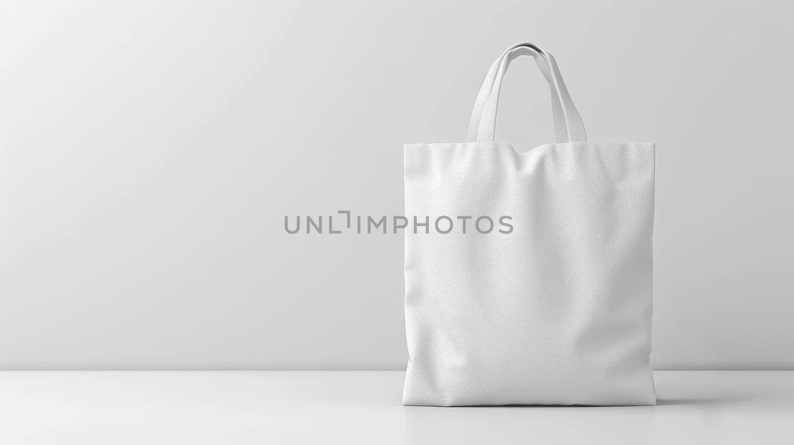 Mockup Canvas tote bag with copy space for branding and advertising. eco and recycle. Generative AI.