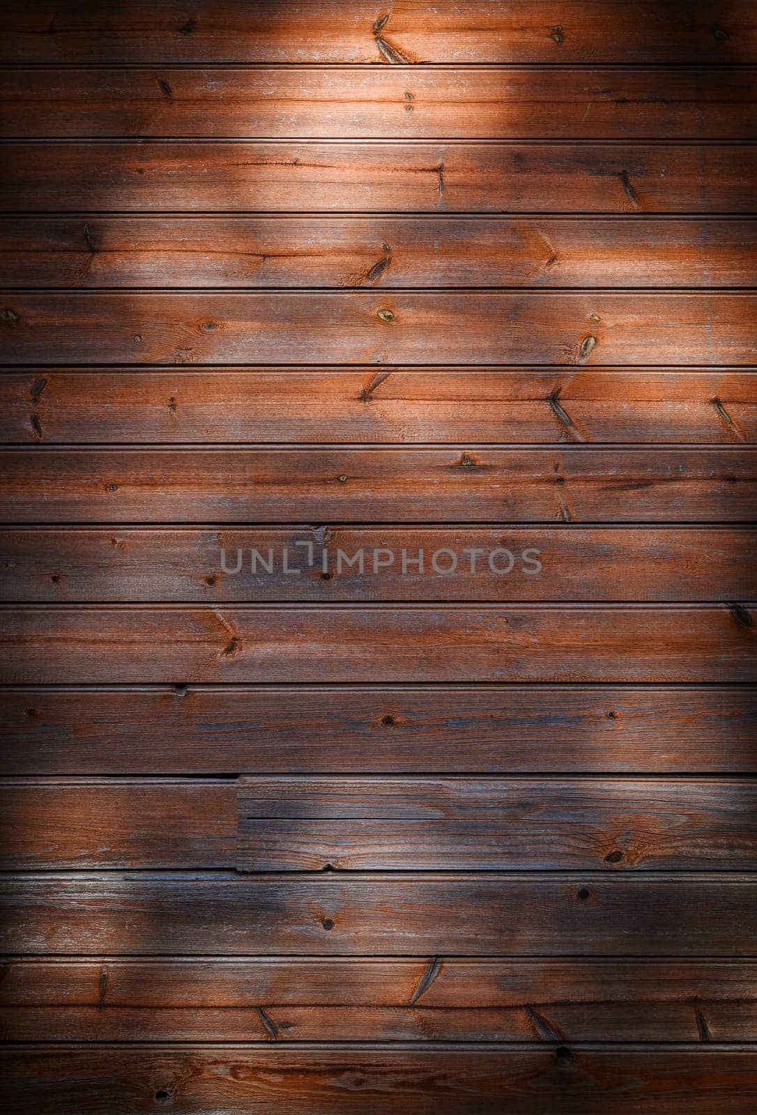 Brown wooden background with old painted boards by Mixa74