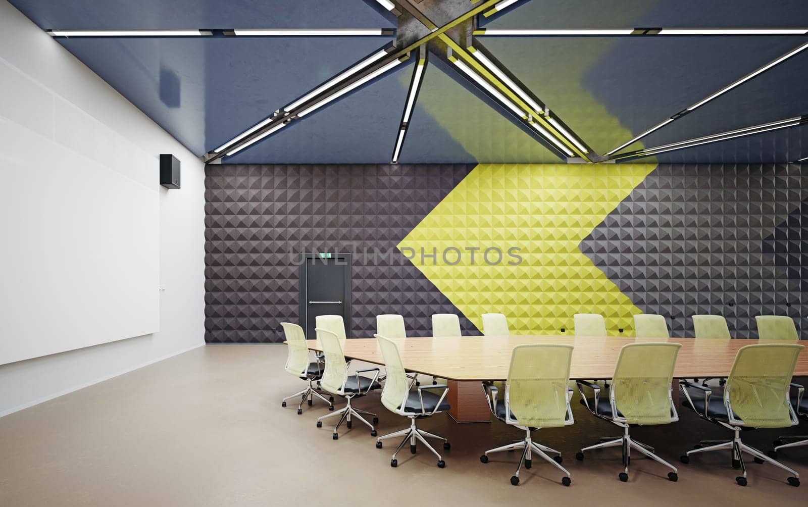 contemporary office interior. conference room concept. 3D rendering