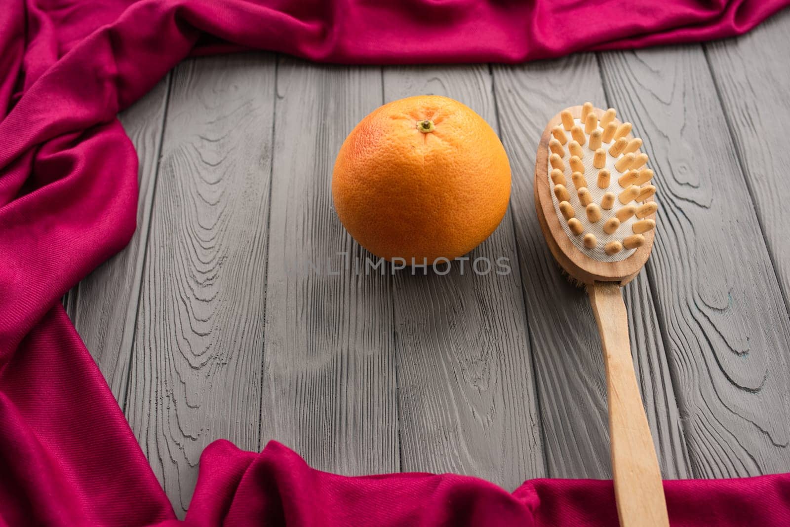 skin preparation body beach anti-cellulite massage cactus brush big orange peel. S by AndriiDrachuk