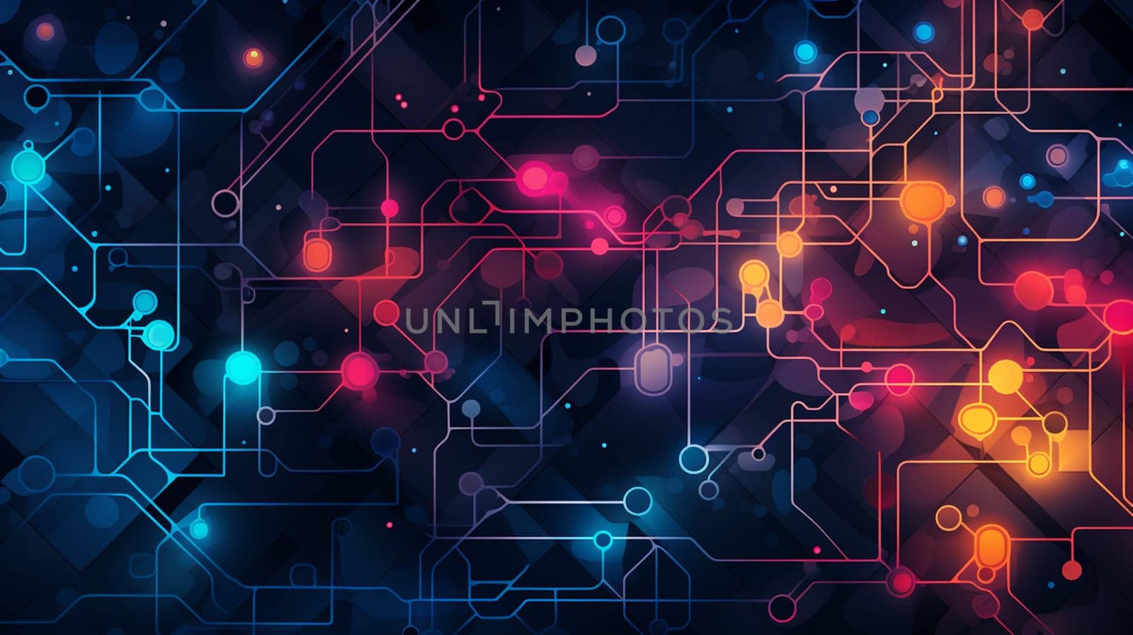 Abstract technology background with circuit board. Vector illustration. Generate AI