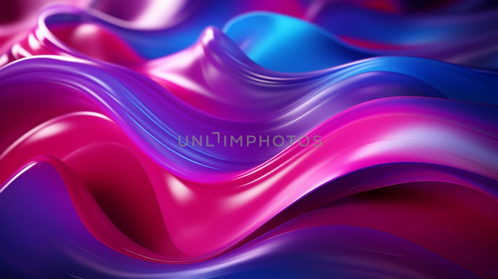 abstract background with smooth lines in purple, blue and pink colors , Generate AI