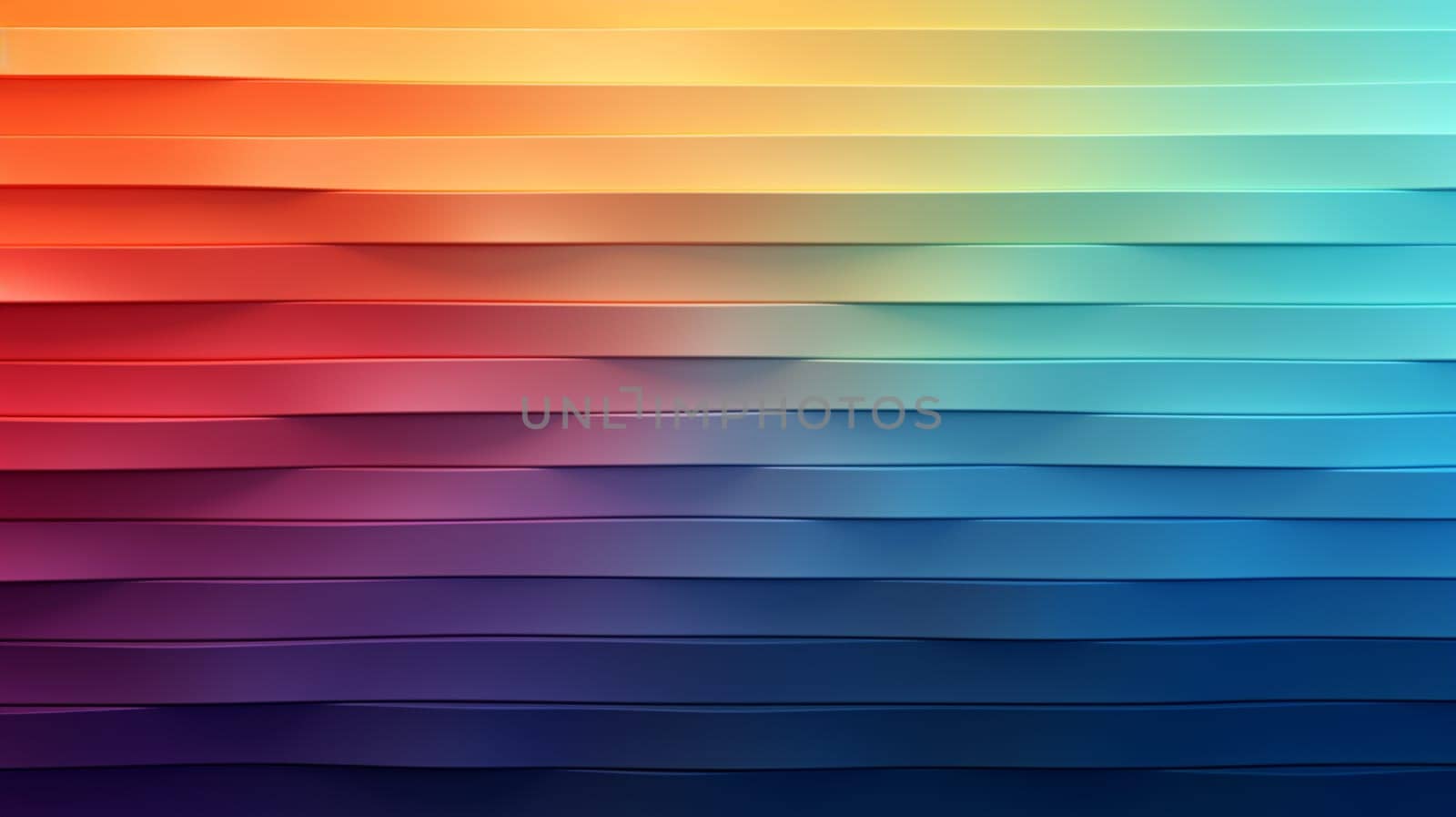 3d rendering of abstract background with wavy lines in orange and blue colors , generate AI