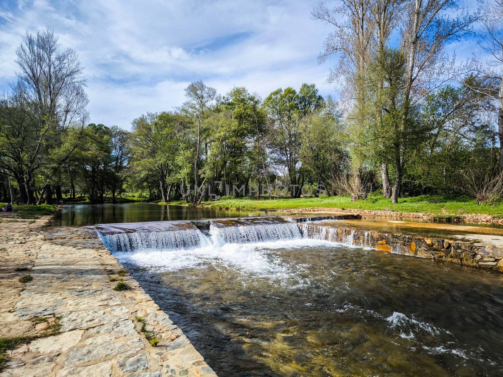 Natural water pool in La Codosera, Extremadura, Spain