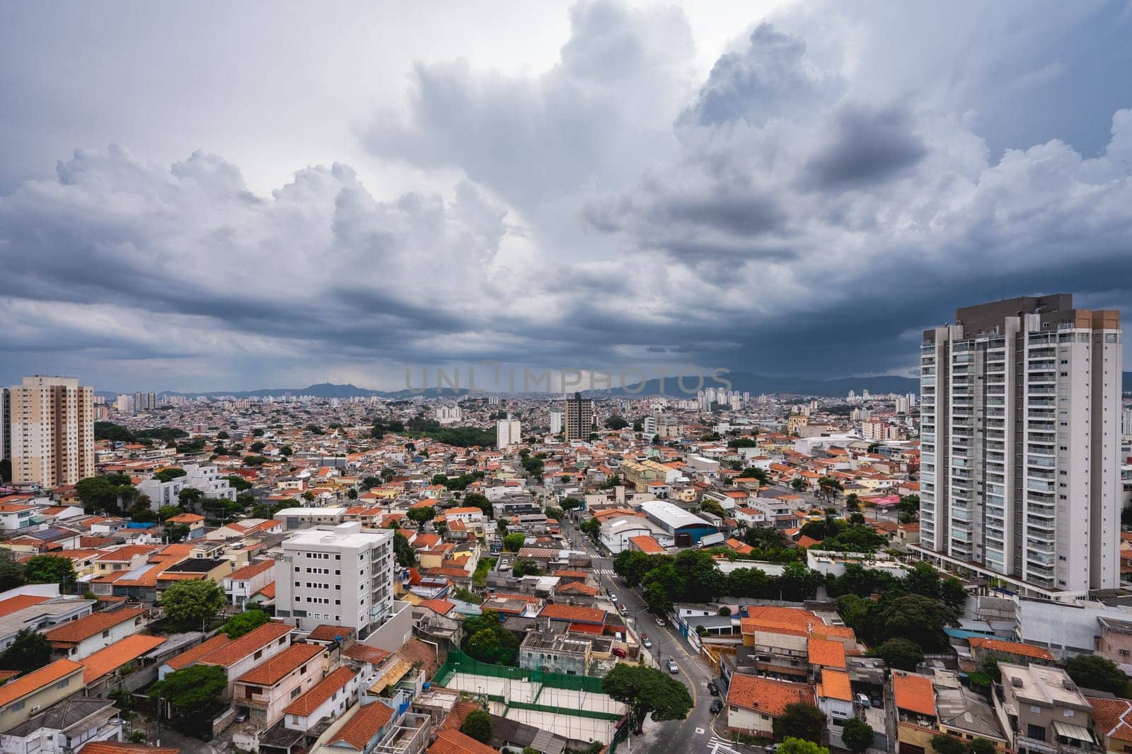 Arial view from the North area of the city São Paulo, Brazil.