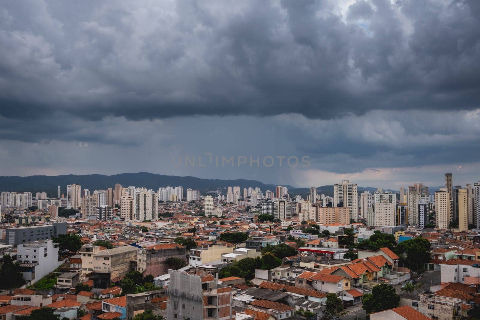 Arial view from the North area of the city São Paulo, Brazil.