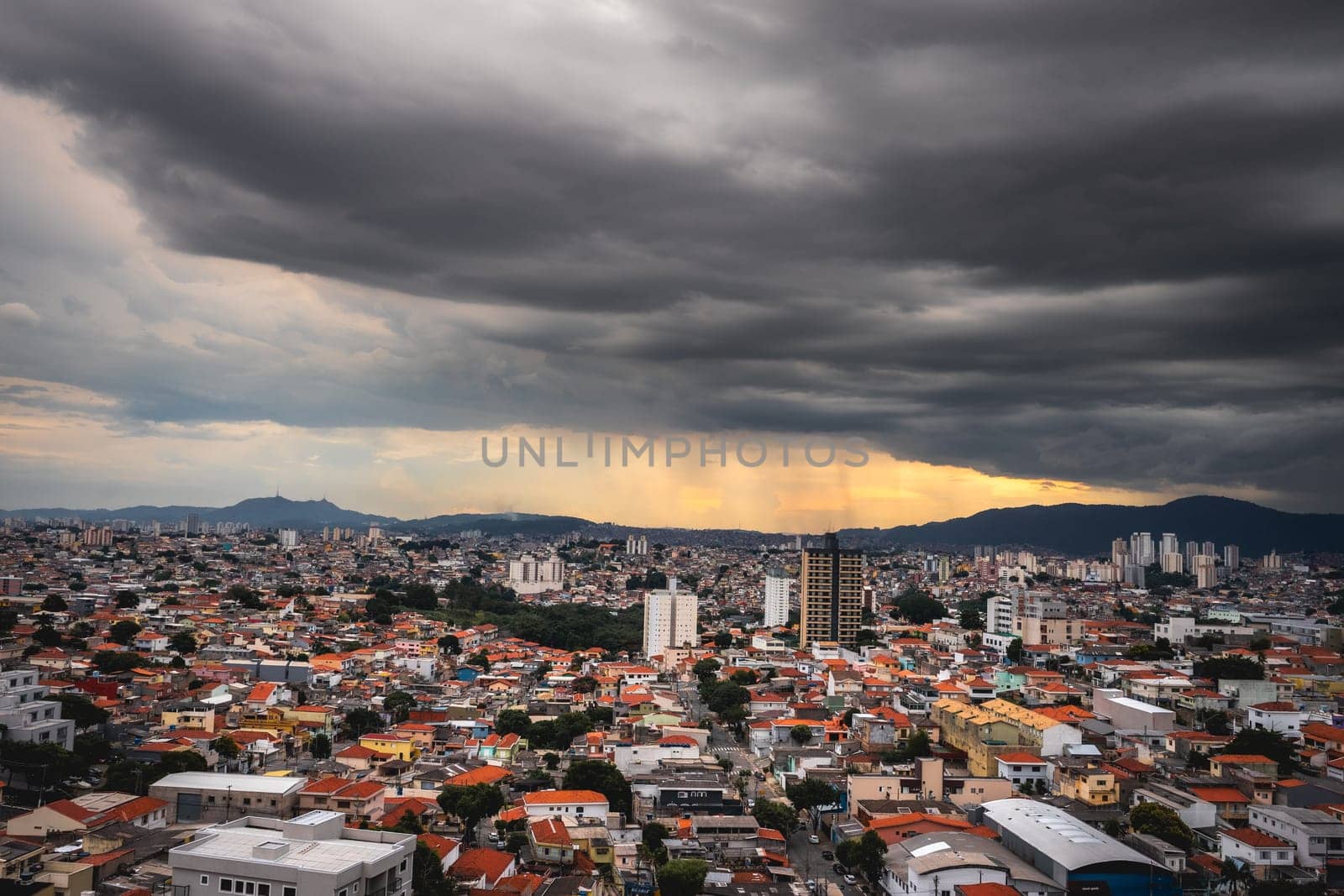 Arial view from the North area of the city São Paulo, Brazil.