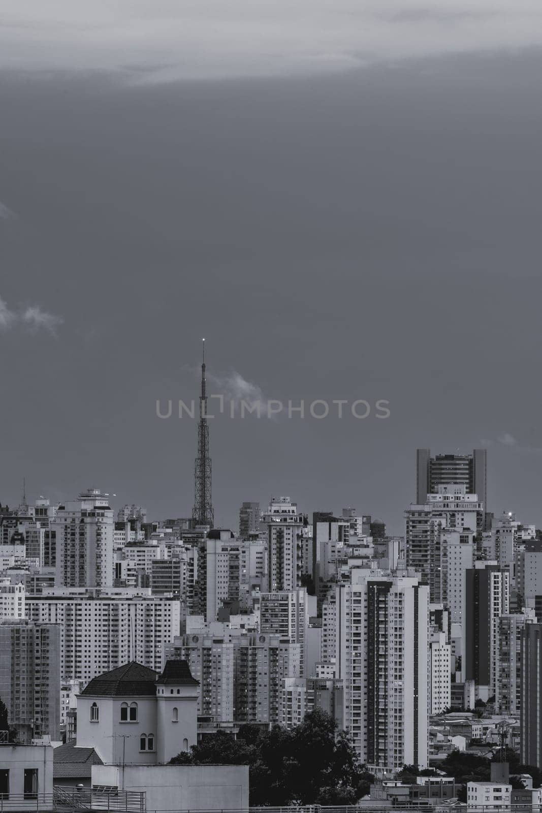 Skyline of the Center of São Paulo, Brazil at night.