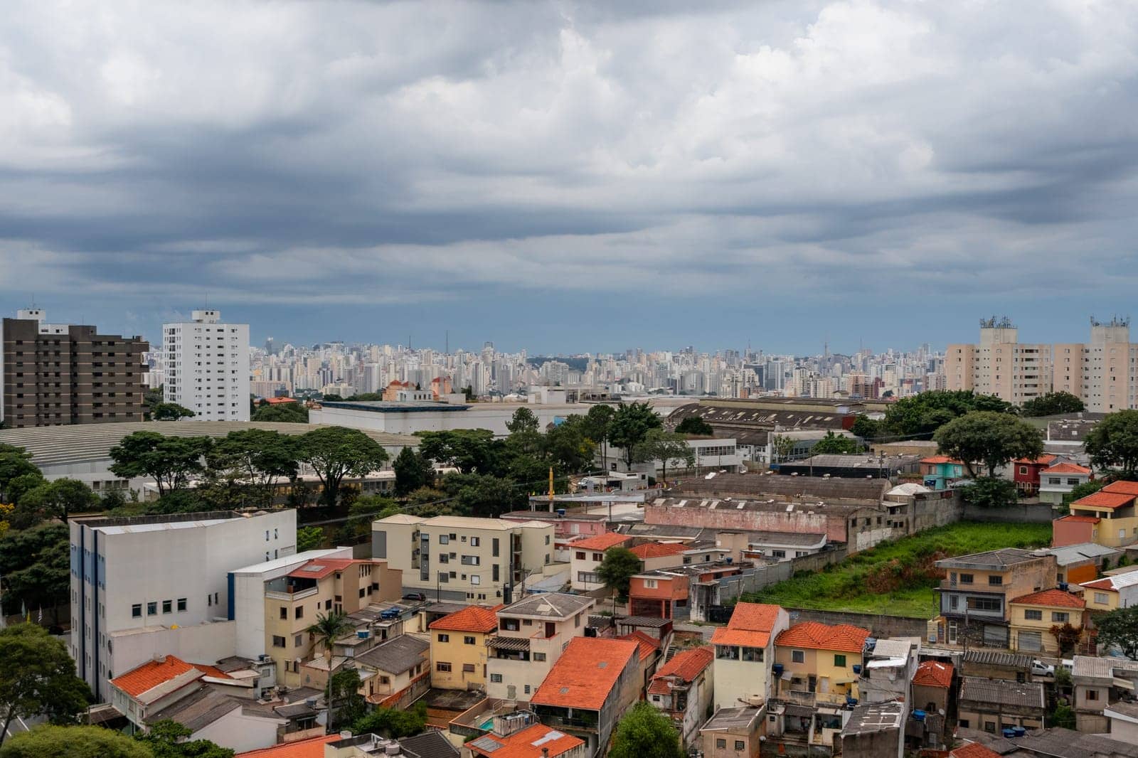 Arial view from the North area of the city São Paulo, Brazil.