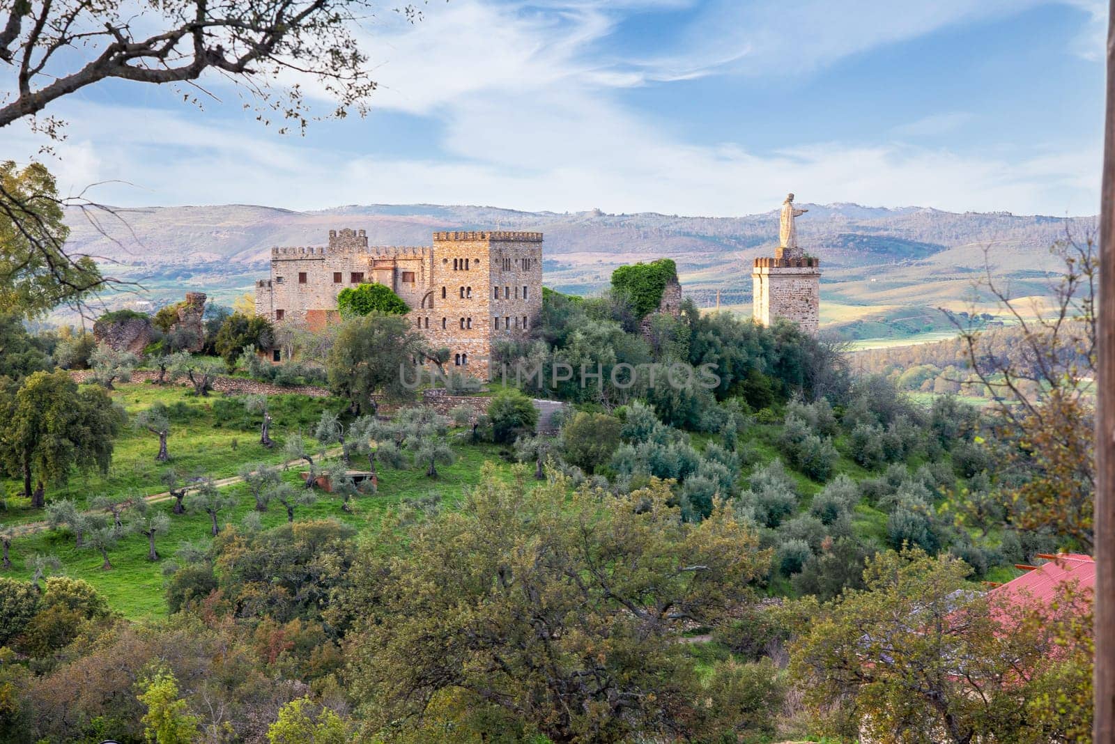 La Codosera, Spain, Sunday. march 17 2024. Beltraneja Castle in La Codosera by Fotoeventis