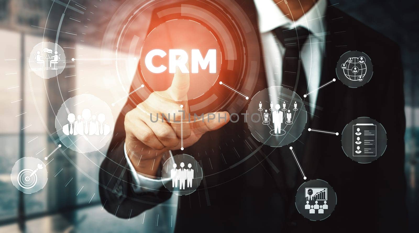 CRM Customer Relationship Management for business sales marketing system uds by biancoblue