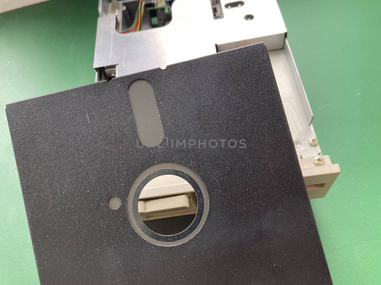 Floppy computer retro disk drive for storing information