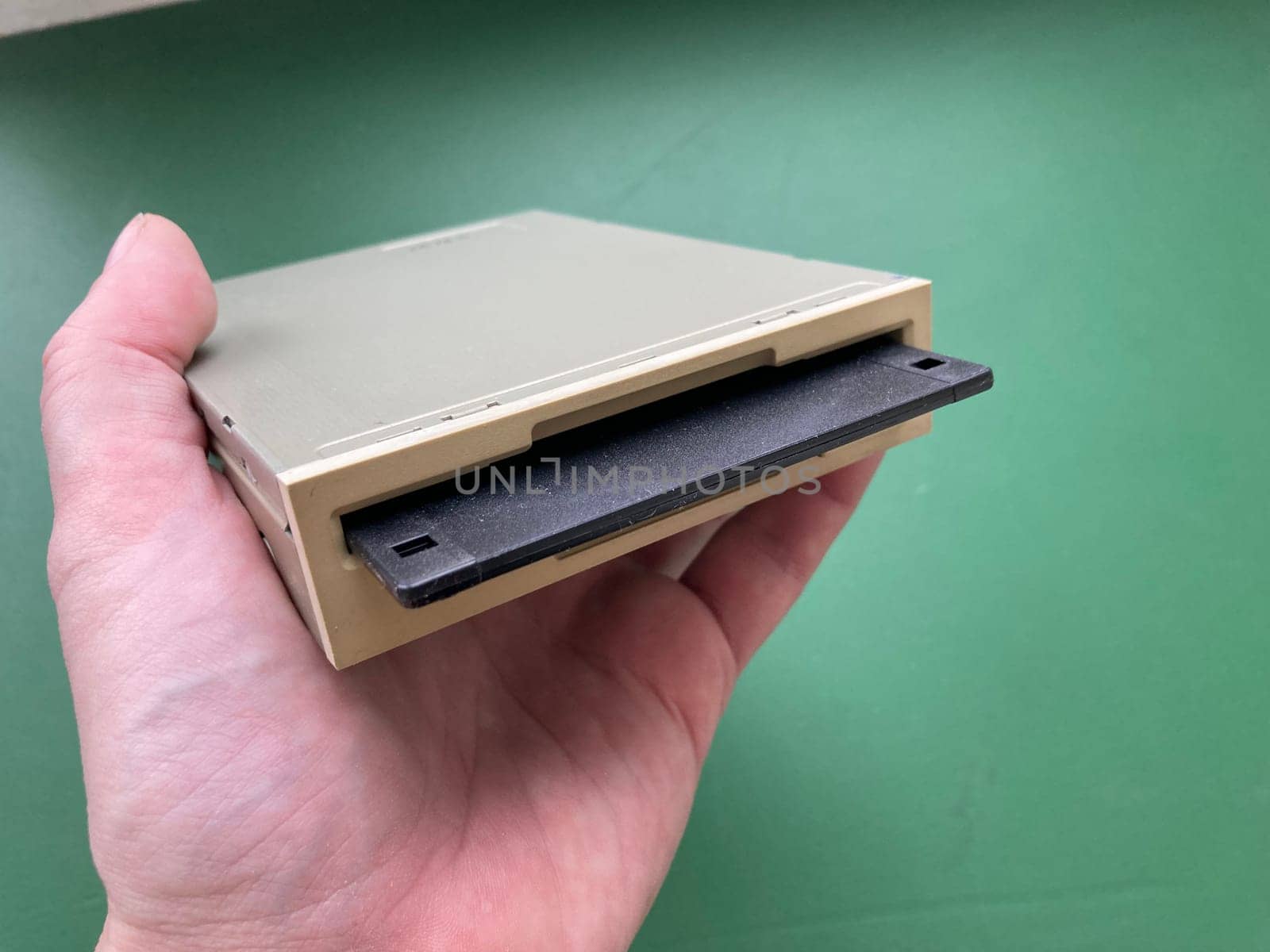 Floppy computer retro disk drive for storing information