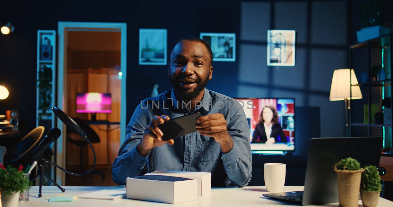 Influencer sponsored to unbox phone by DCStudio