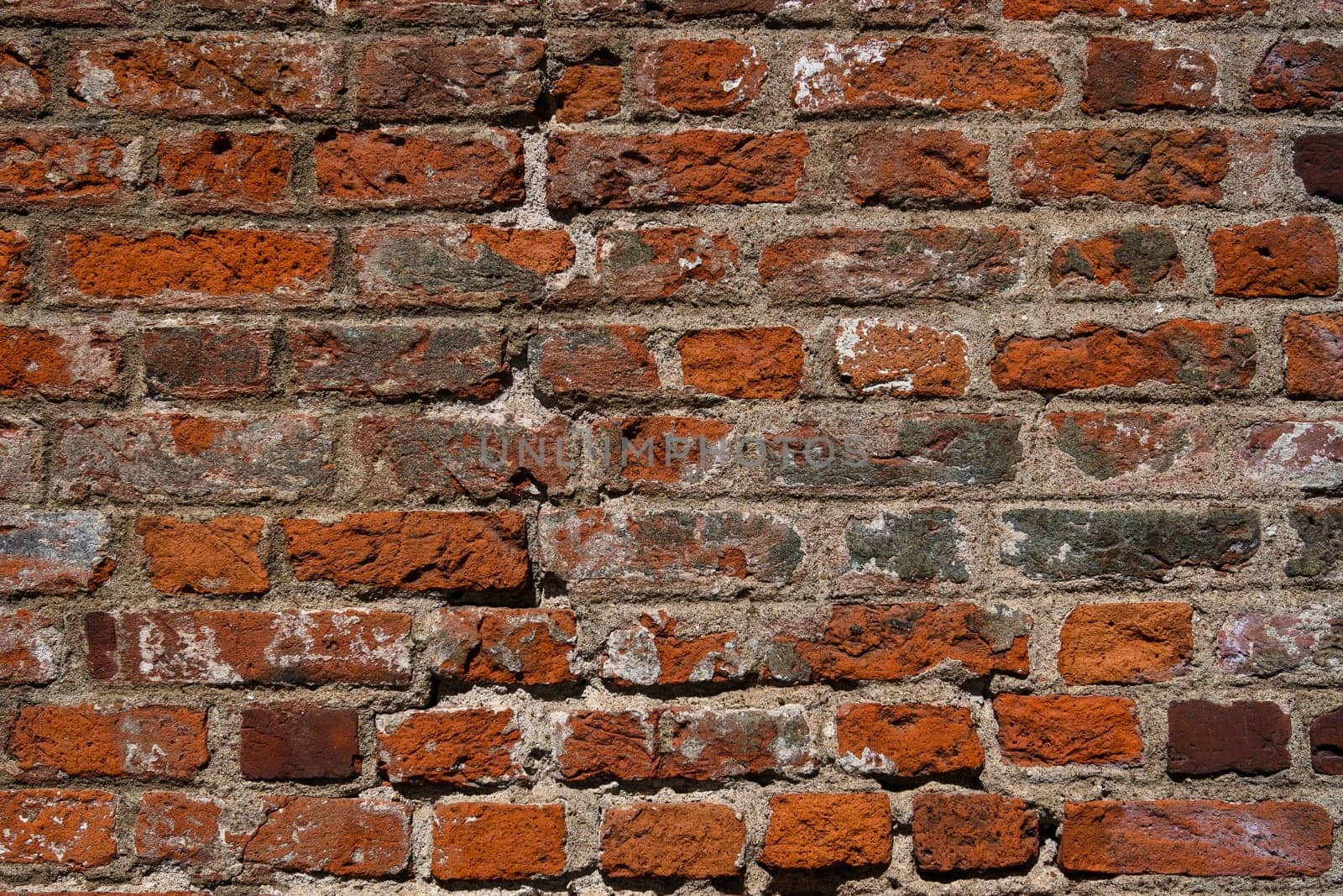 old red brick wall texture background