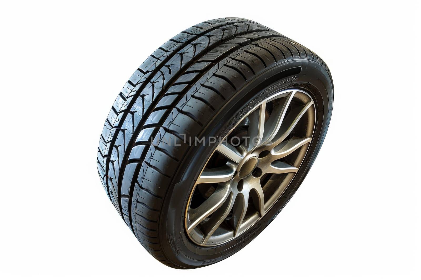 close up tire car in Tire isolated background, Group of new tires for sale in a tire shop. Generative Ai.