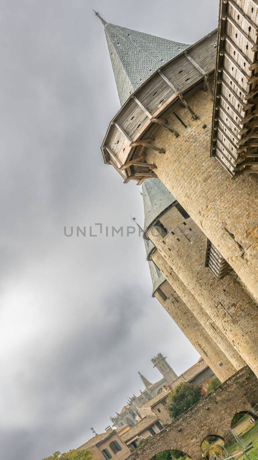 Castle of Carcassonne in France by vladispas
