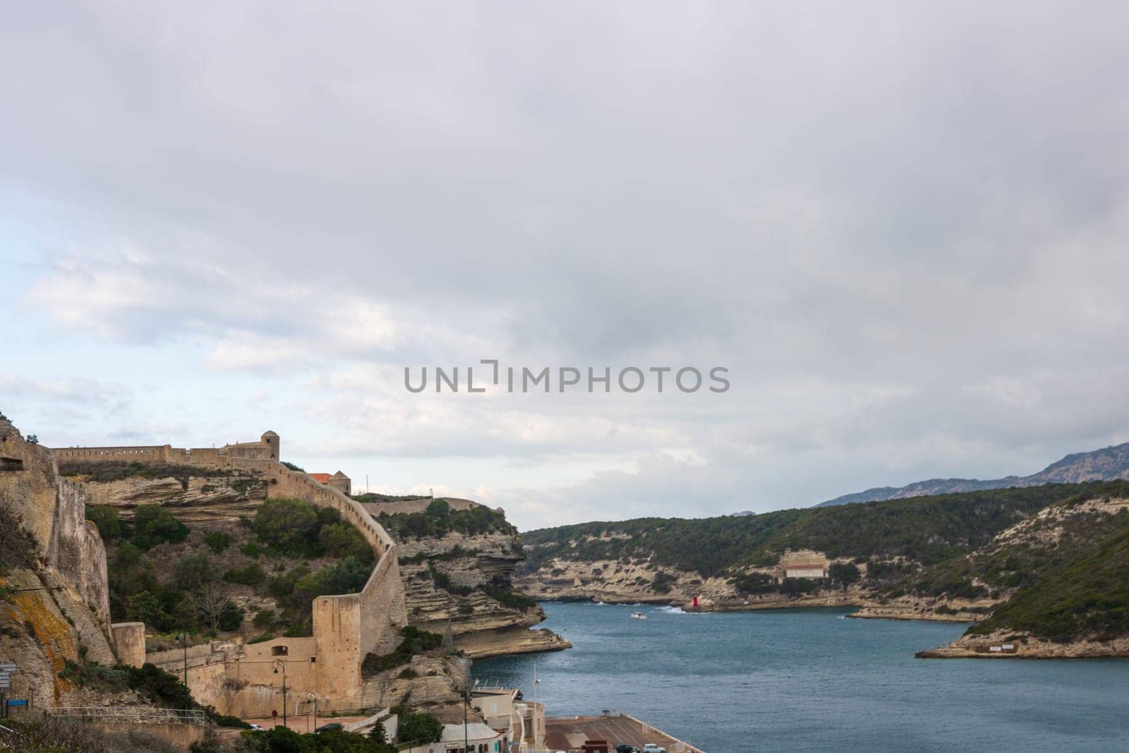 Bonifacio town, medieval citadel in Corsica Island, France