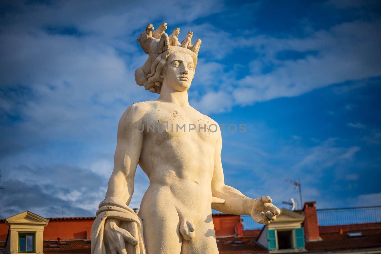 Fountain Soleil on Place Massena in Nice by vladispas