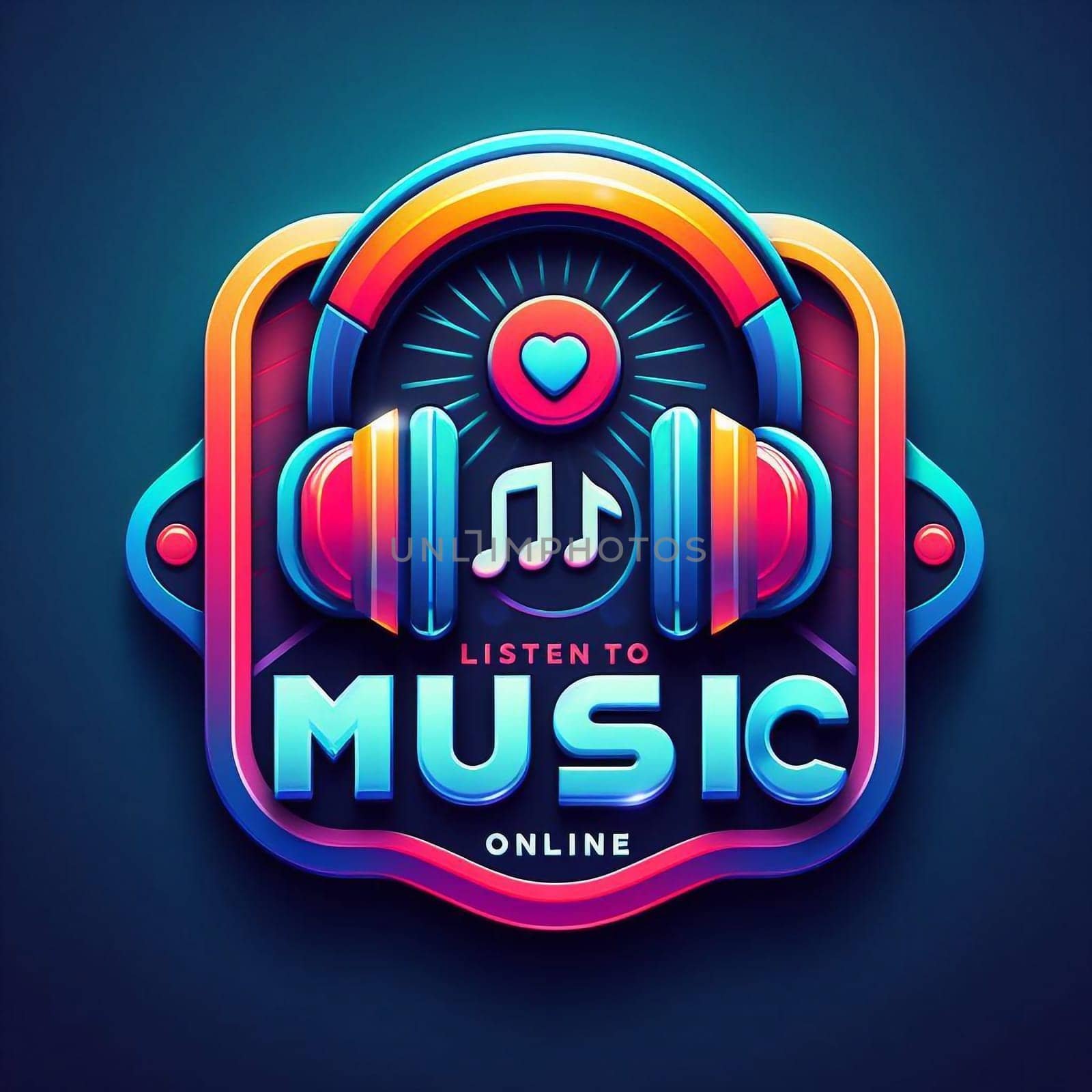 Listen to music and podcasts online logo by architectphd