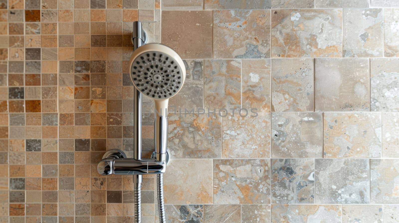 Modern shower with wall tiles. Tile in the shower stall by natali_brill