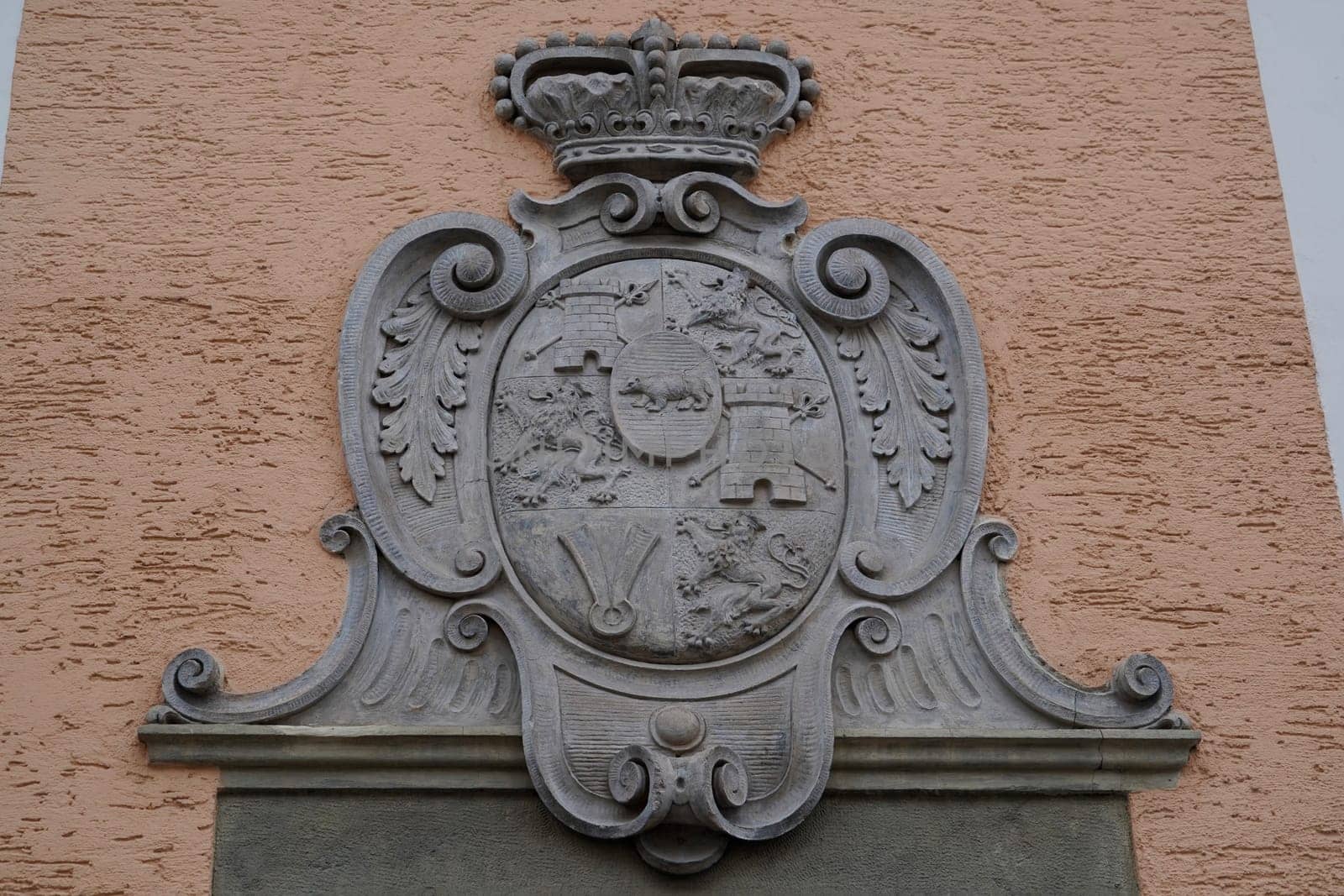 Buildings in the Old Town of Regensburg - Bavaria. UNESCO world heritage site in Germany detail