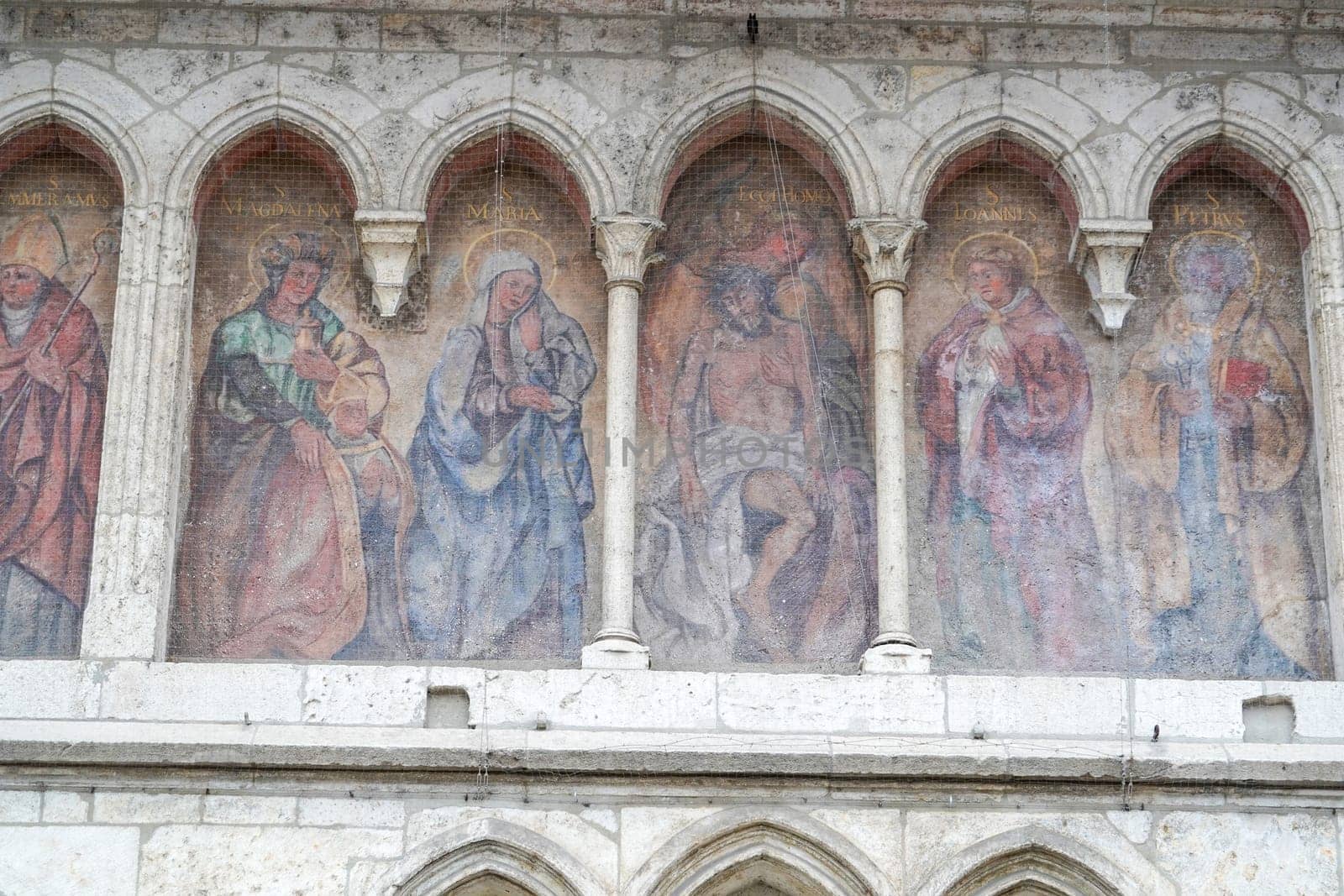 Buildings in the Old Town of Regensburg - Bavaria. UNESCO world heritage site in Germany detail