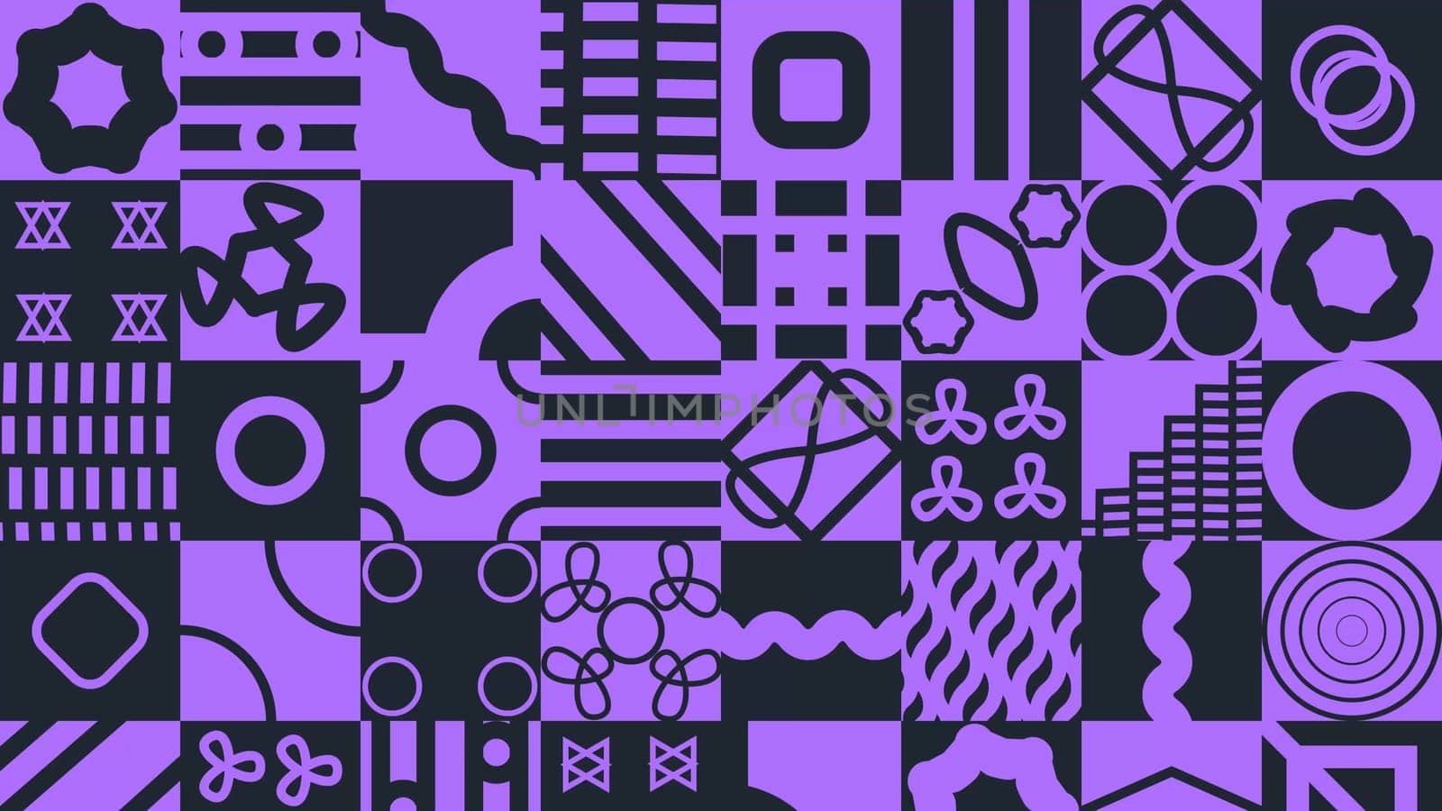 Machinery seamless pattern with various industrial elements. Purple background. High quality photo