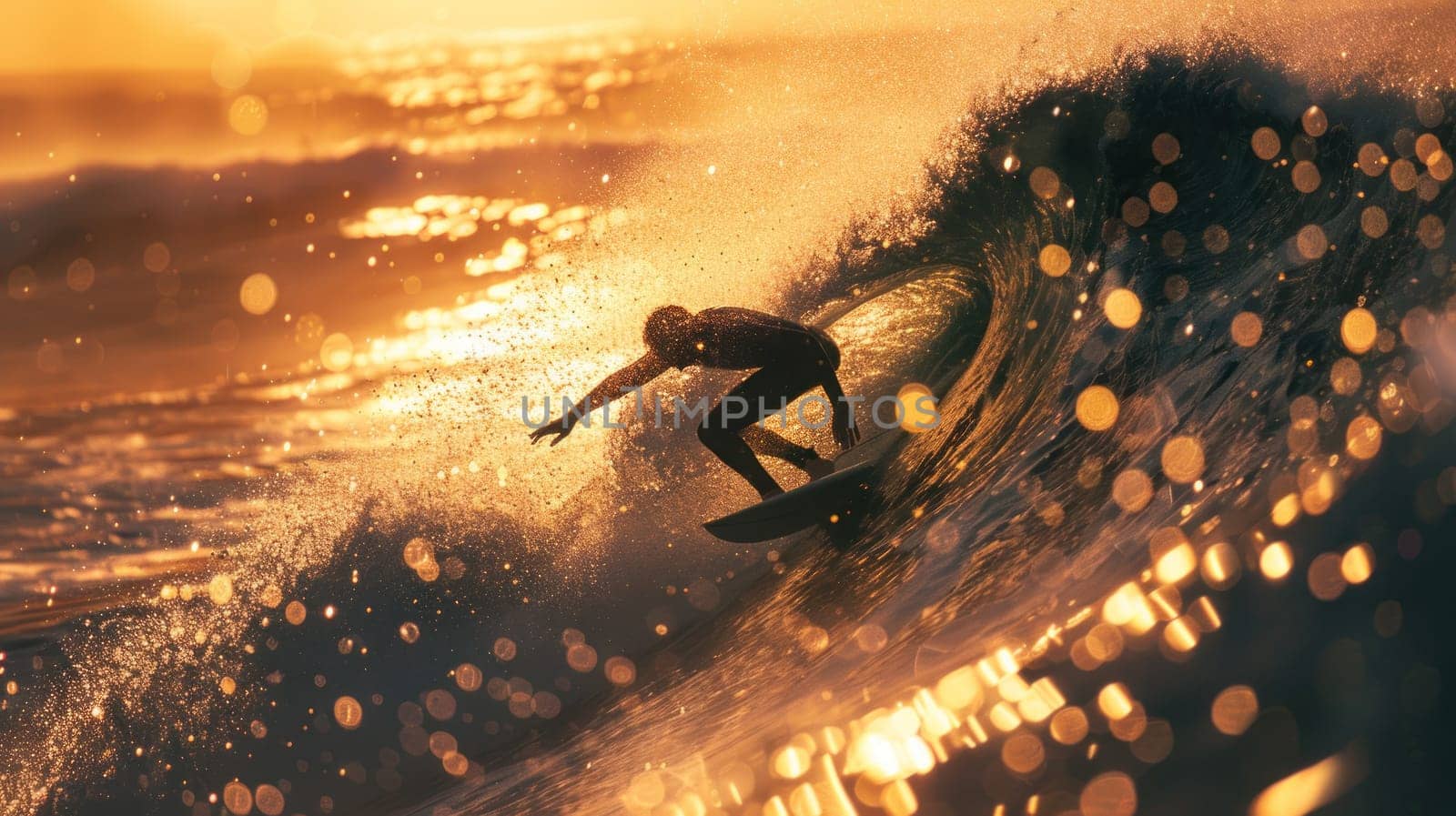 A surfer is riding a wave in the ocean by golfmerrymaker