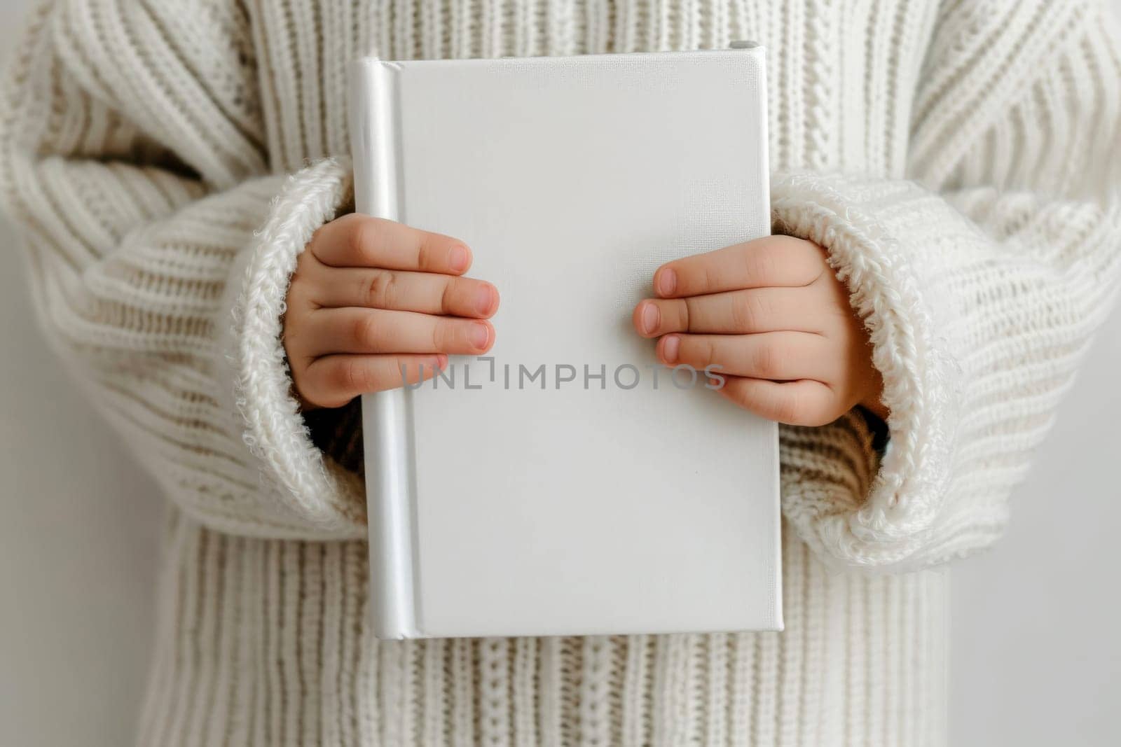 blank white book cover for mockup. isolated background . Generative AI by matamnad