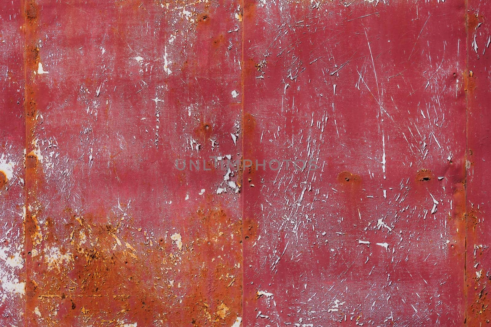 rusty red painted flat sheet metal surface full-frame background and texture by z1b