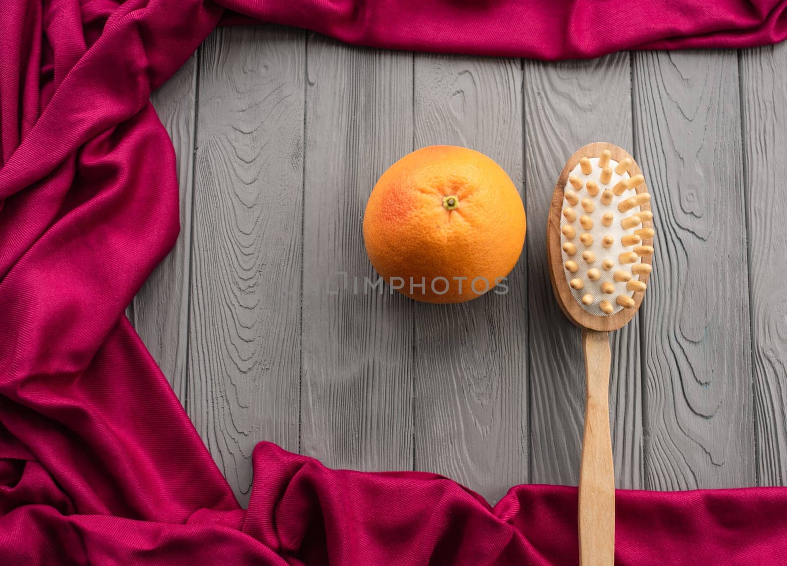 skin preparation body beach anti-cellulite massage cactus brush big orange peel. S by AndriiDrachuk