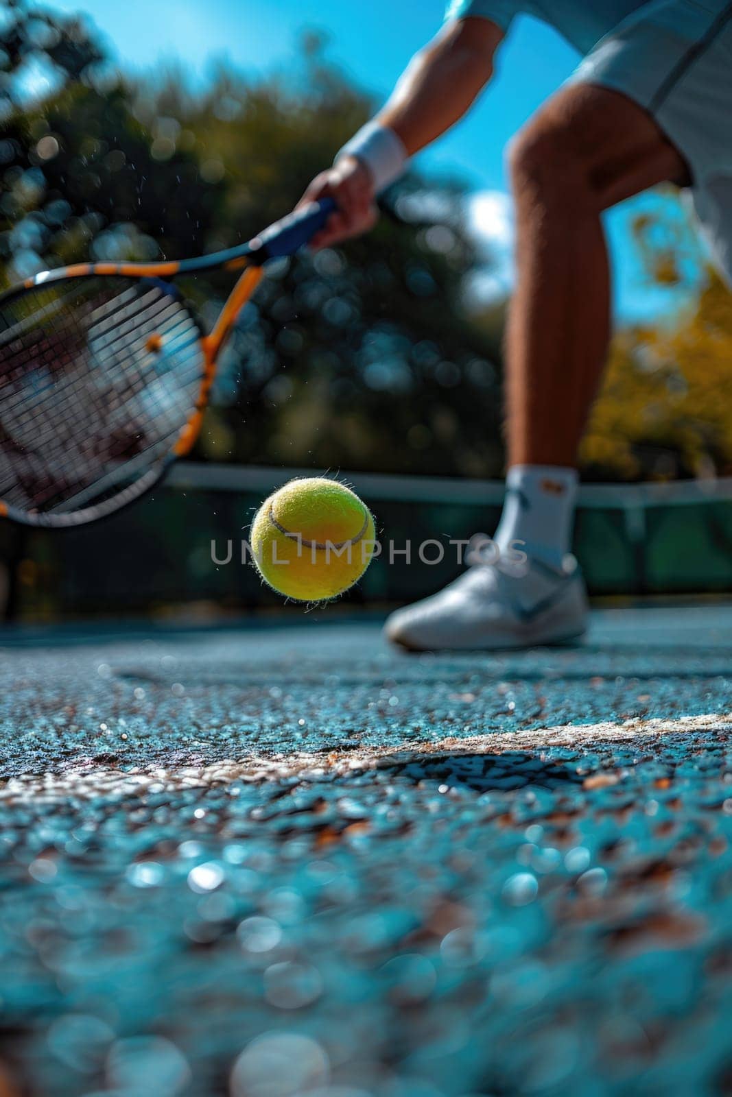 man playing tennis. ai generated by Desperada