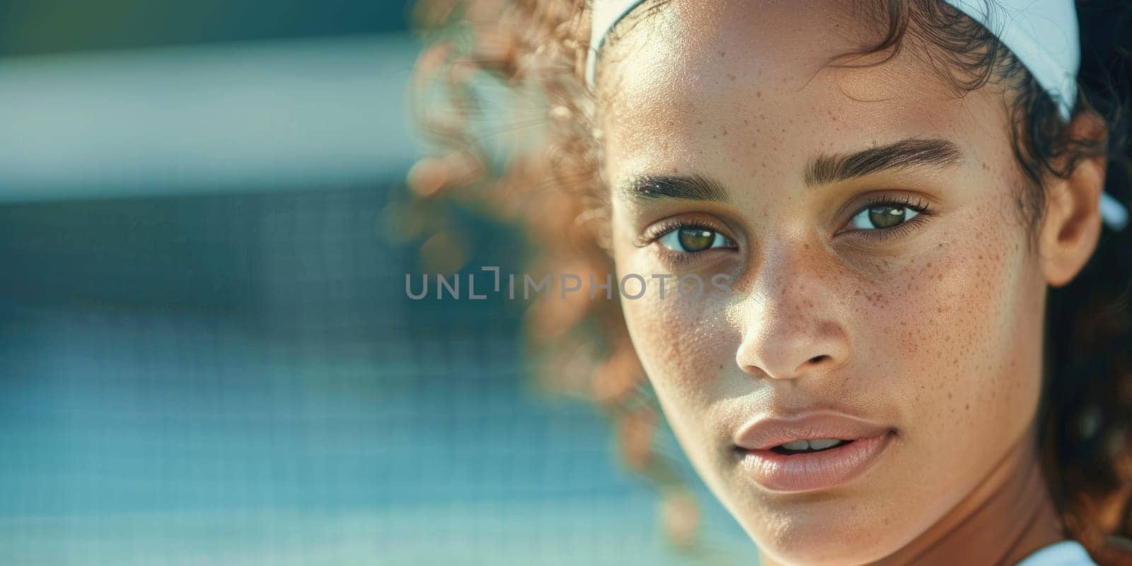 woman playing tennis. ai generated by Desperada