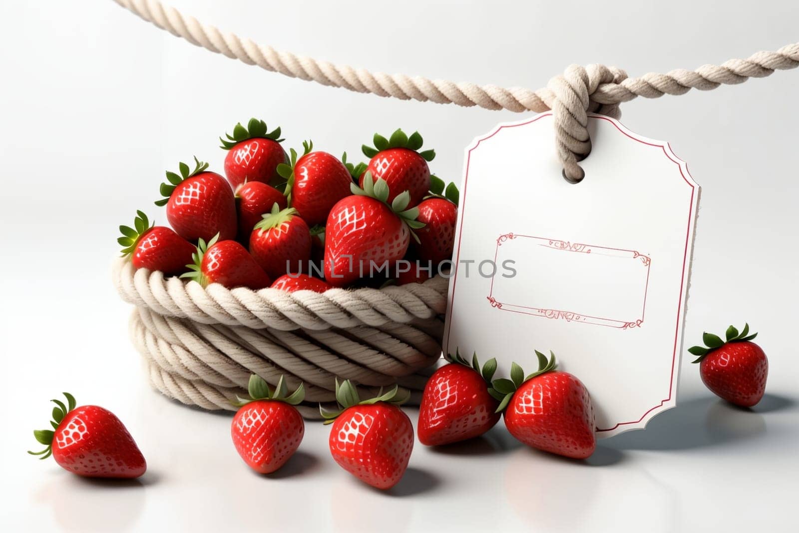 ripe strawberry isolated on white background .