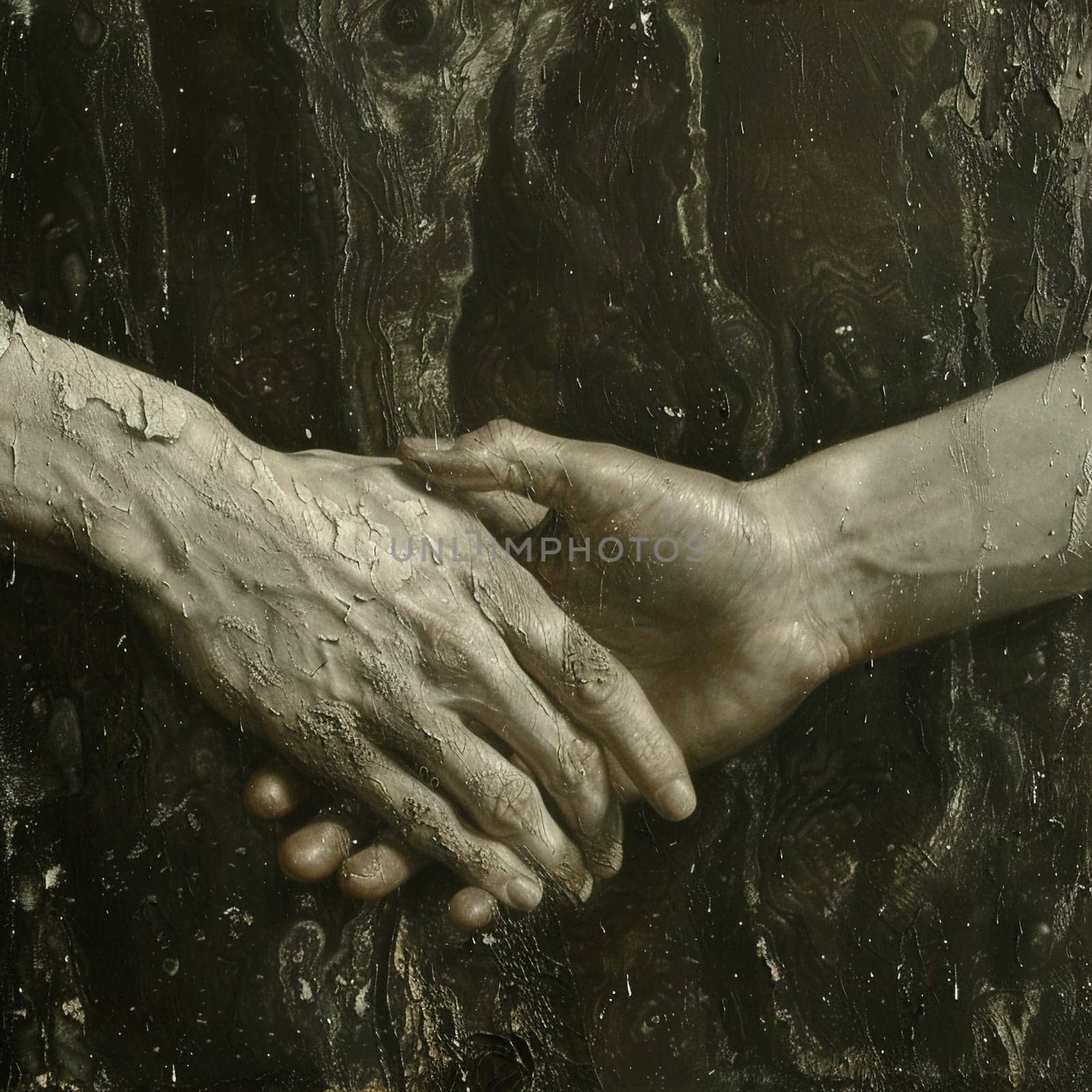 Fingers entwined with anothers symbolizing love by Benzoix