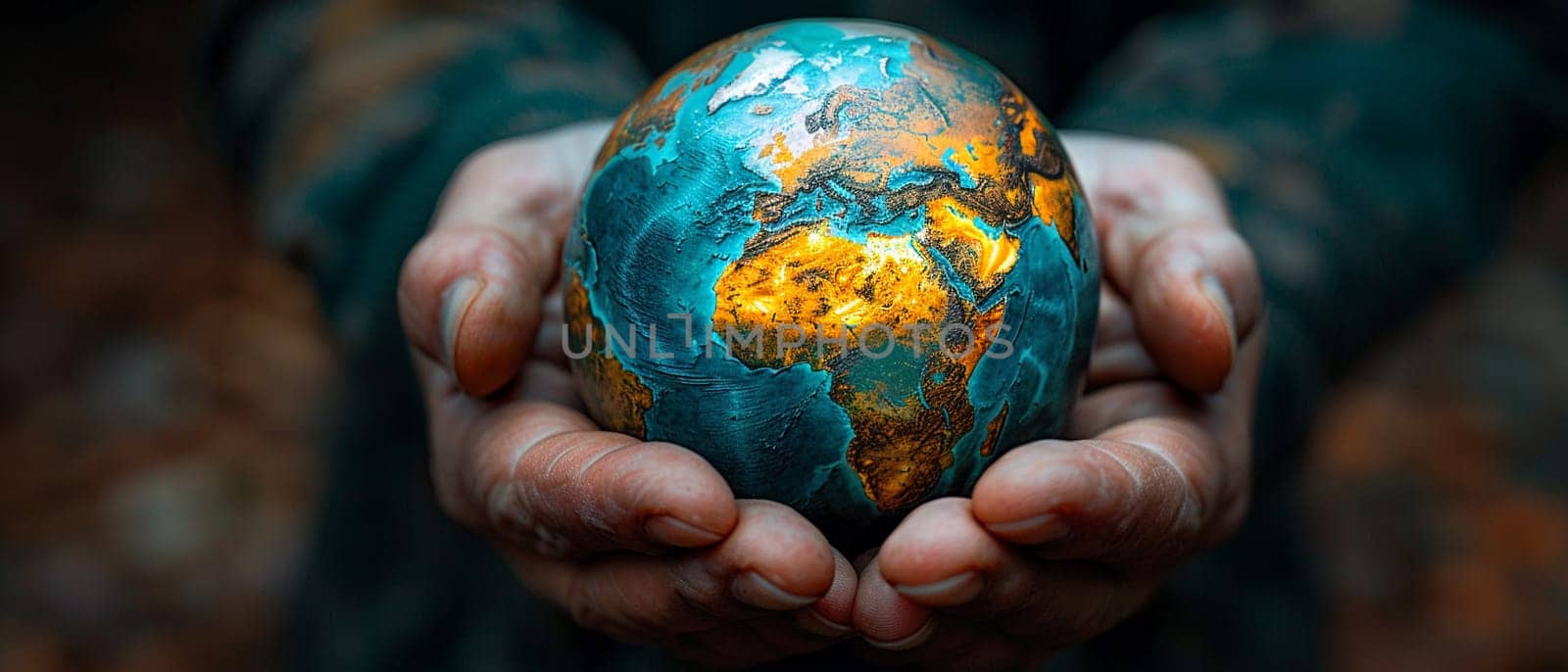 Fingers turning a globe, showcasing travel, global awareness, and exploration.