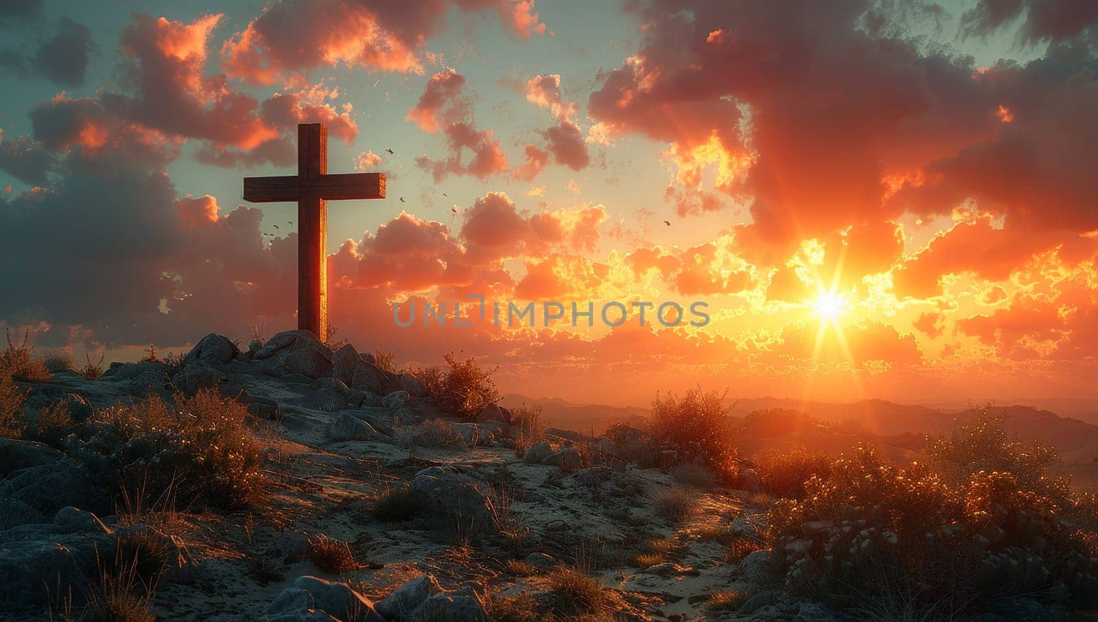 The Crucifixion of Jesus Christ on Calvary Hill