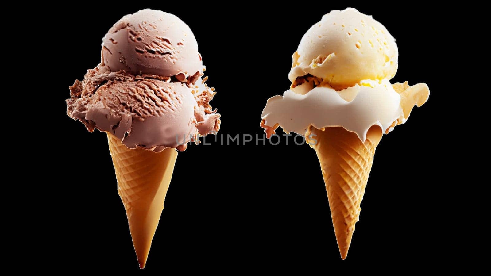 explosion of Ice Cream. Summer time. 3D illustration, 3D rendering. futuristic realistic 3d creative concept design, format png. High quality illustration