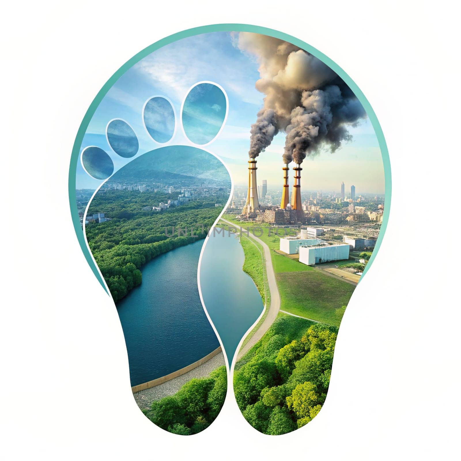 Carbon footprint that endangers natural life by causing global warming