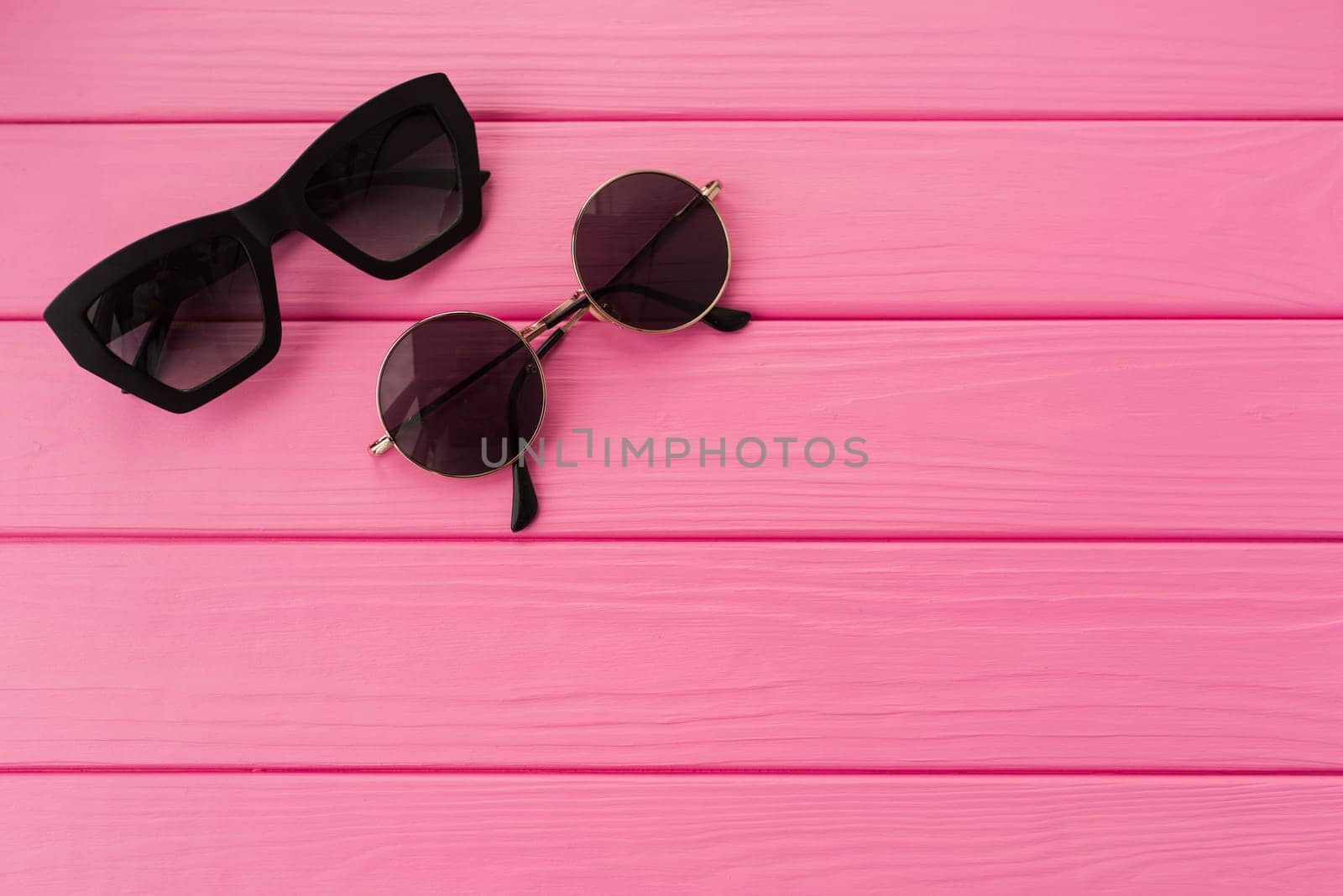 Summer abstract background mockup sunglasses fashionable by AndriiDrachuk