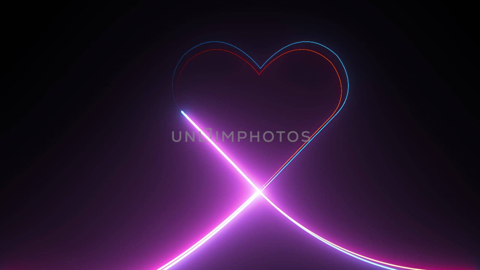 Abstract neon heart by nolimit046