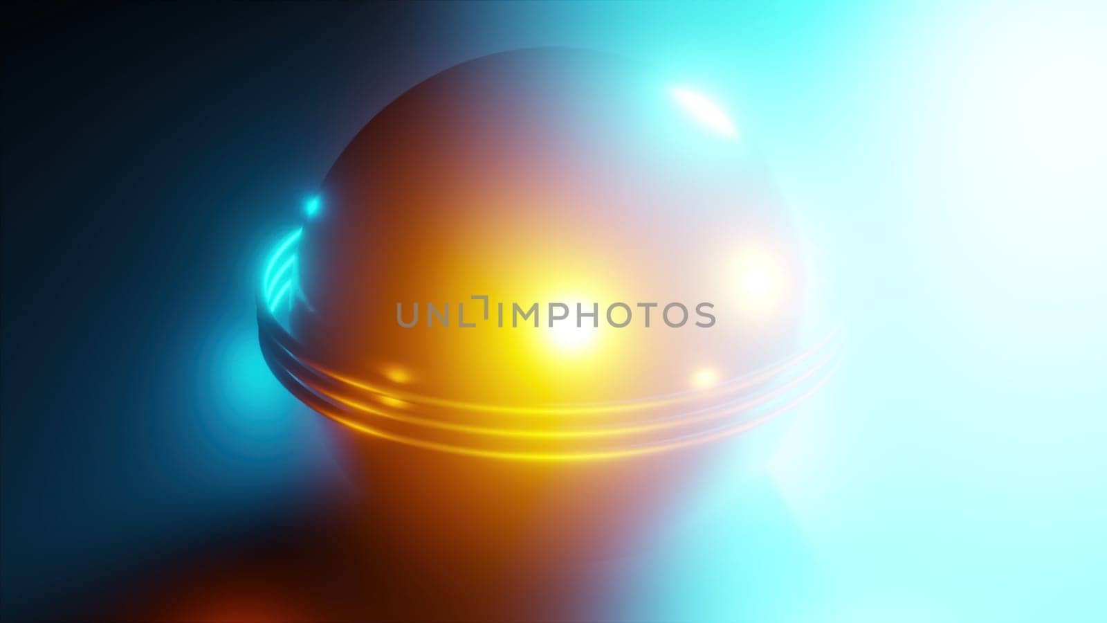 Rainbow light sphere. Computer generated 3d render