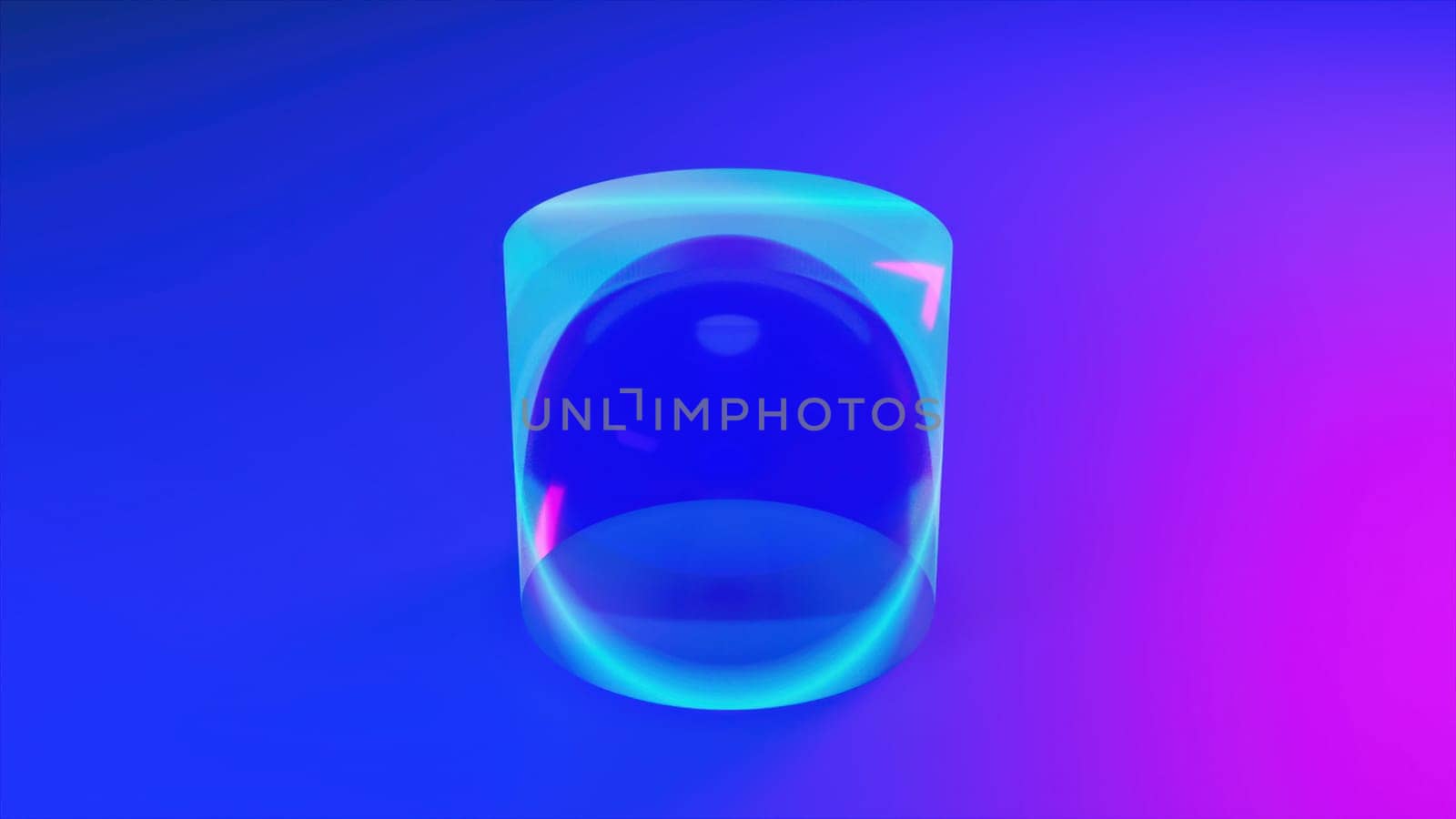 Glass Cylinder. Computer generated 3d render